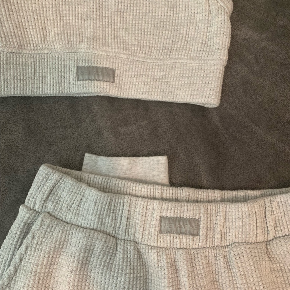 SET ACTIVE - Lounge Waffle Knit Set